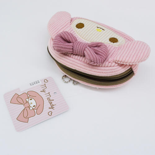Sanrio 三麗鷗燈心絨角色錢包-美樂蒂