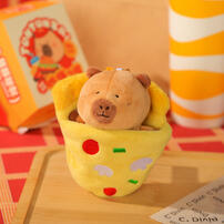 TUNTUNZAI卡皮巴拉	豚豚崽烘焙坊-披薩抽拉掛件