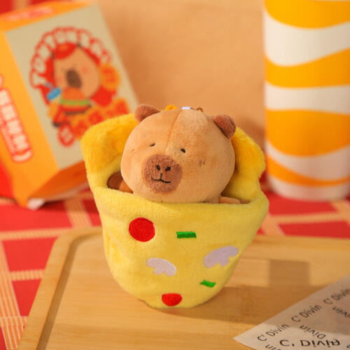 TUNTUNZAI卡皮巴拉	豚豚崽烘焙坊-披薩抽拉掛件