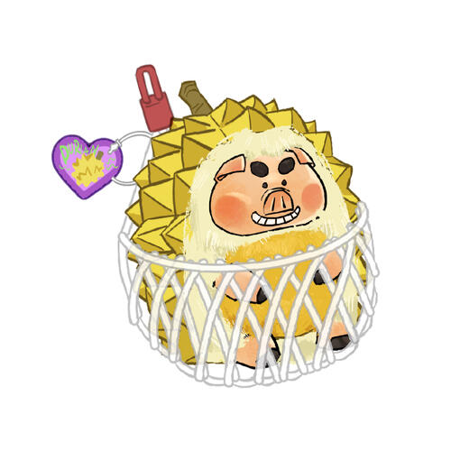 Miniso&nbsp;	豬堅強果蔬系列搪膠毛絨盲盒- 隨機發貨