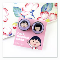 Chibi Maruko 櫻桃小丸子 口罩香氛釦-紫