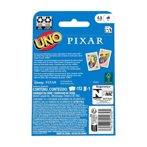 UNO卡牌遊戲:皮克斯動畫