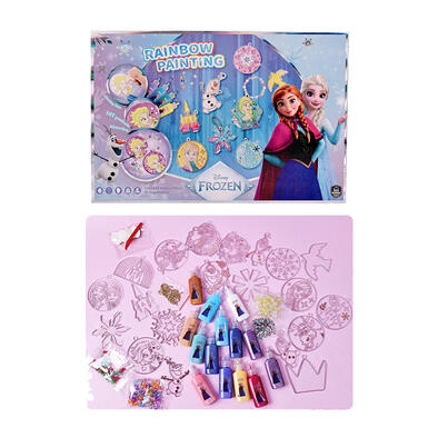 Disney Frozen冰雪奇緣 彩虹免烤畫吊飾DIY套組