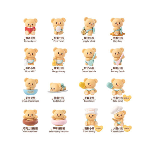 Miniso  Butterbear烘焙達人系列小熊頭盲盒- 隨機發貨