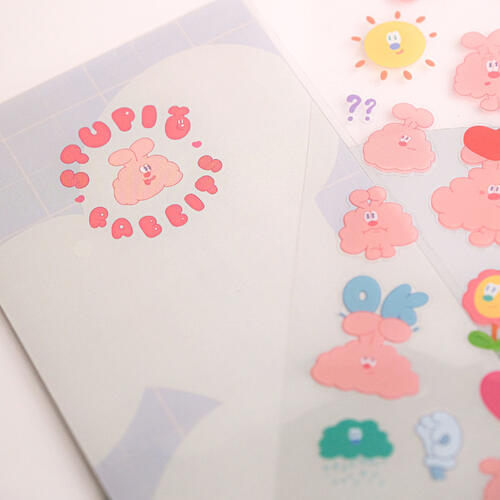 Kingjun	透明貼紙／蠢兔日常