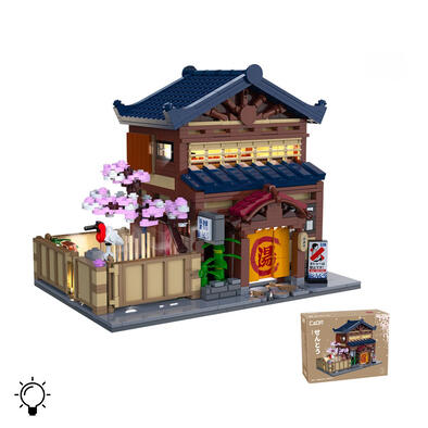 Cada咔搭 日式場景組-湯屋屋/1249PCS