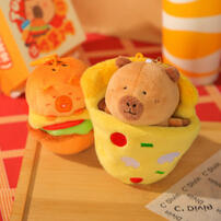 TUNTUNZAI卡皮巴拉	豚豚崽烘焙坊-披薩抽拉掛件