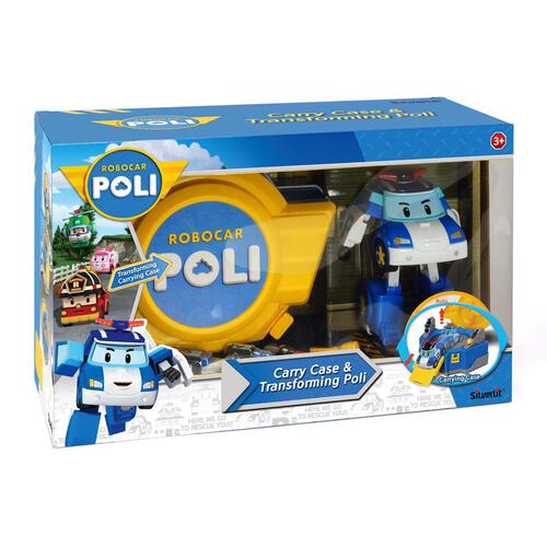 Robocar Poli波力救援小英雄 LED變形手提基地系列-波力