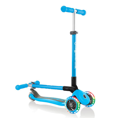 Globber高樂寶 2合1三輪折疊滑板車-藍