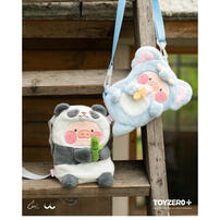 Lulu The Piggy 罐頭豬LuLu 動物派對 - 熊貓Lu毛絨斜背包