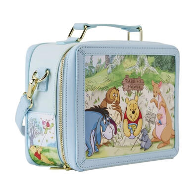 Disney迪士尼 LOUNGEFLY/小熊維尼野餐風側背包