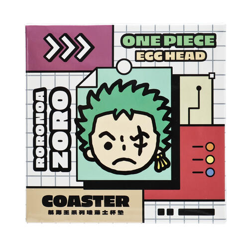 One Piece 航海王 造型吸水杯墊-索隆