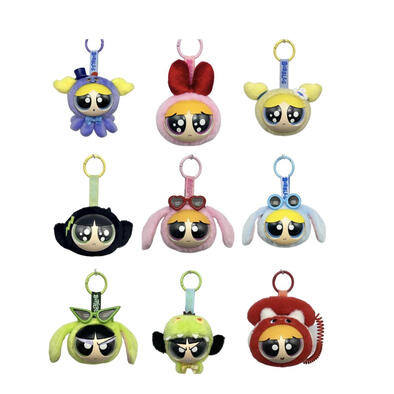 Miniso 	飛天小女警-絨絨玩偶系列盲盒掛件- 隨機發貨