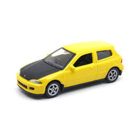 playpop 1:60 Diecast Car Honda Civic EG6 - Yellow