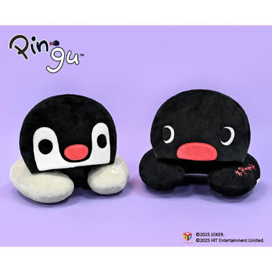 Pingu企鵝家族連帽頸枕 - 隨機發貨