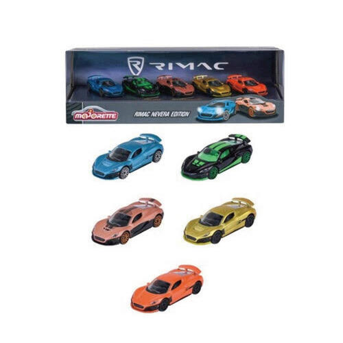 Majorette 美捷輪小汽車-RIMAC銳馬克汽車5入組
