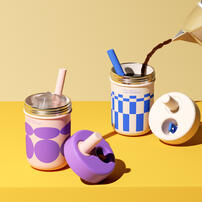 CHAKO LAB 485ml 不鏽鋼陶瓷保溫啵啵杯#晚霞小島