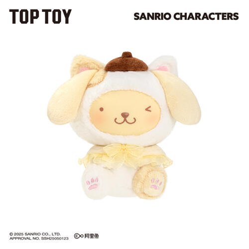 TOPTOY三麗鷗家族逗逗小貓系列搪膠絨毛盲盒-隨機發貨