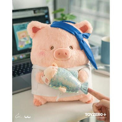 Lulu The Piggy罐頭豬 上班豬事多系列 - 快樂摸魚Lu毛絨公仔 