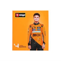 Bburago比美高1:43 F1系列-麥克拉倫 F1 車隊 MCL39 （無頭盔，紙盒版）（2025 澳大利亞大獎賽）(#81 奧斯卡&middot;皮亞斯特里) - 啞黑色/橙色 18-38248#81