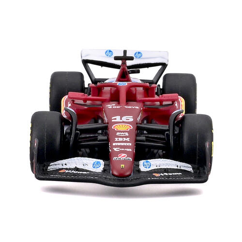 Bburago比美高 1:64 F1掛卡系列-法拉利SF-25（標準塗裝）(#16 查爾斯&middot;勒克萊爾)（無頭盔）-啞紅18-56801#16
