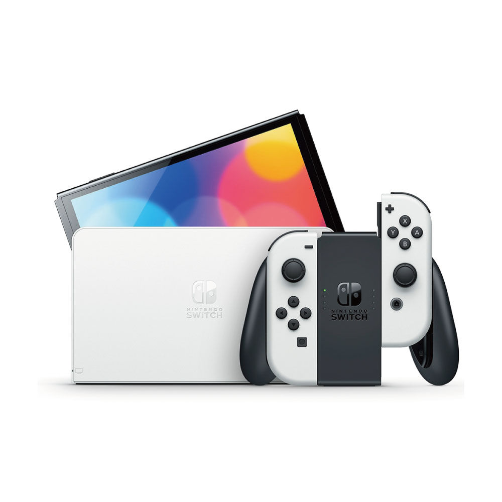 Nintendo Switch（OLED款式）黑色主機白白手把亞版| Toys