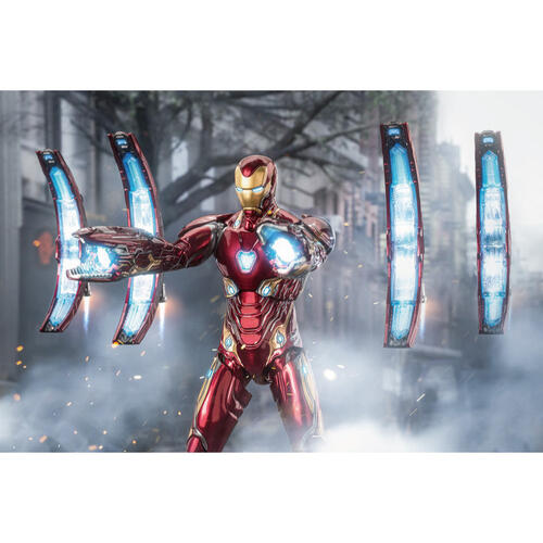 Marvel漫威 中動 鋼鐵人 Mark L 7吋可動人偶 場景組 發光款