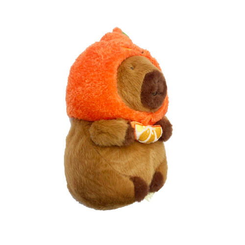 TUNTUNZAI卡皮巴拉 毛絨頭套-桔桔豚