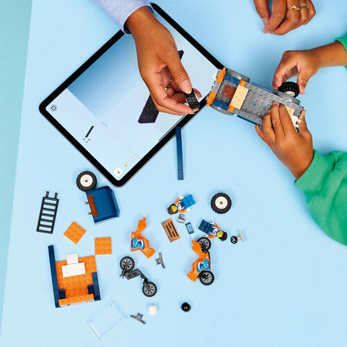 LEGO樂高城市系列 摩托車運輸車 60491