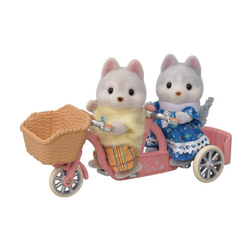 Sylvanian Families 森林家族 哈士奇哥哥姐姐協力車組