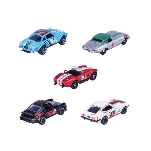Majorette 美捷輪小汽車-復古跑車五入組