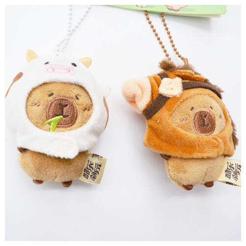 TUNTUNZAI卡皮巴拉	豚豚崽養生季牛馬頭套掛件