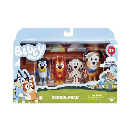 Bluey S4 Figure 4pk - School Pack