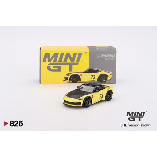 MINIGT	Nissan Z LB★NATION WORKS Ikazuchi Yellow 合金車826