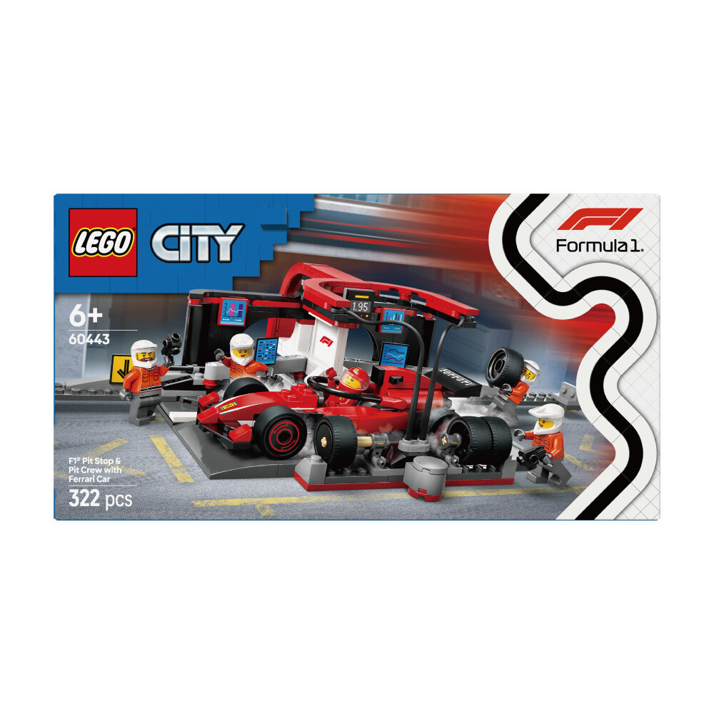 Lego樂高F1® 維修站、維修人員和Ferrari 汽車60443 | 台灣玩具“反”斗城