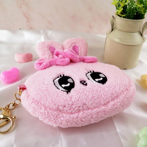 TOYZEROPLUS 艾絲樂小兔絨毛大臉零錢包