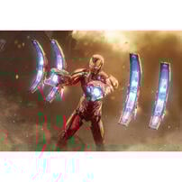 Marvel漫威 中動 鋼鐵人 Mark L 7吋可動人偶 場景組 發光款