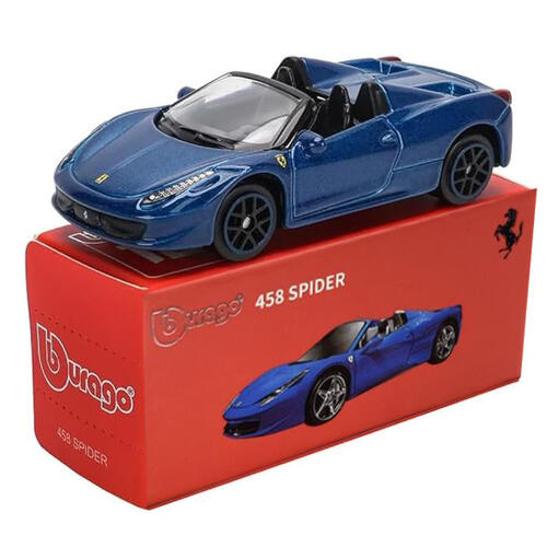 Bburago比美高 1:64精品車 法拉利458Spide - 藍 18-56008