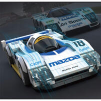 Cada咔搭 1:24授權馬自達#18 1991 Le Mans 積木模型車