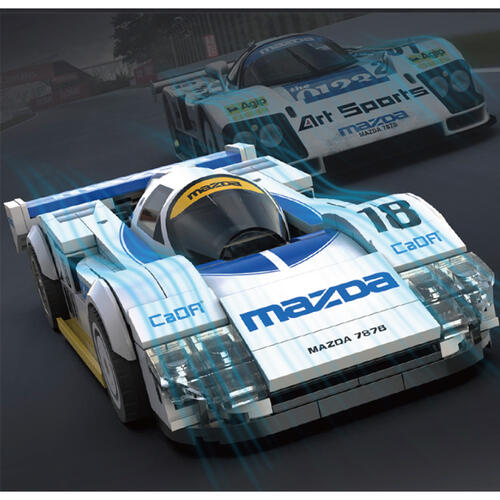 Cada咔搭 1:24授權馬自達#18 1991 Le Mans 積木模型車