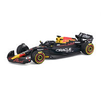 Bburago比美高 1:64 F1掛卡系列-紅牛車隊RB21（2025巴林大獎賽）（#1馬克斯&middot;維斯塔潘）（無頭盔）-啞藍18-58003#22