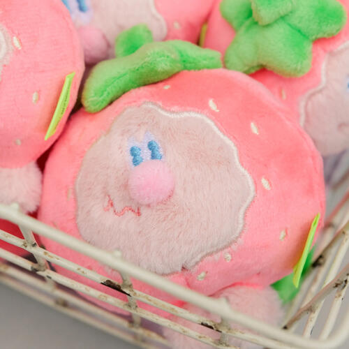 KINGJUN 娃娃吊飾 草莓吃蠢兔