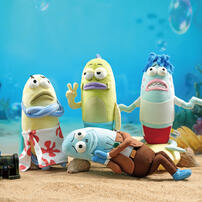 Spongebob海綿寶寶 哼! 我生氣了路人魚34CM