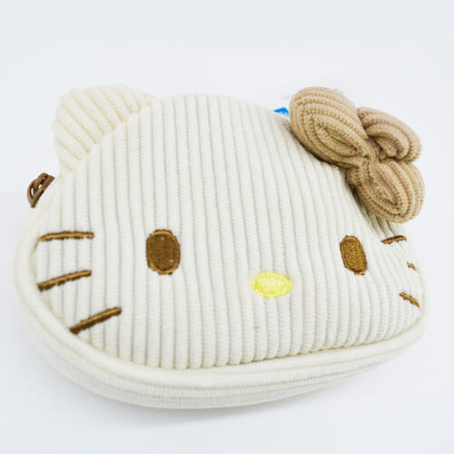 Sanrio 三麗鷗燈心絨角色錢包-Hello kitty