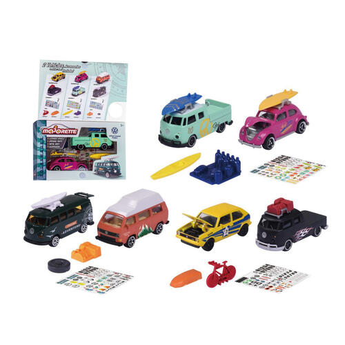 Majorette美捷輪小汽車 復古VW嬉皮2入組- 隨機發貨