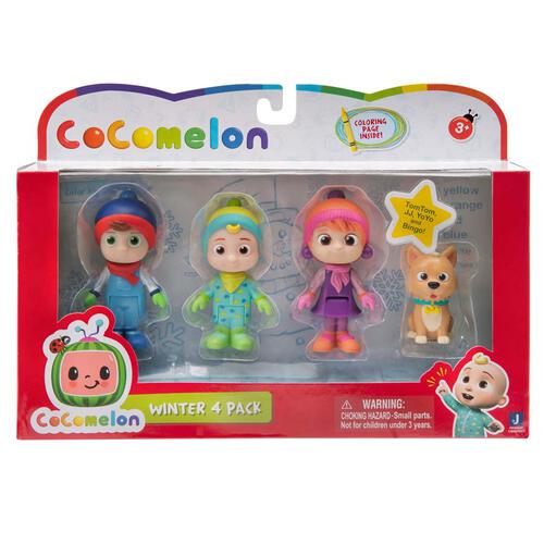 Cocomelon 4 Figures With Winter Theme