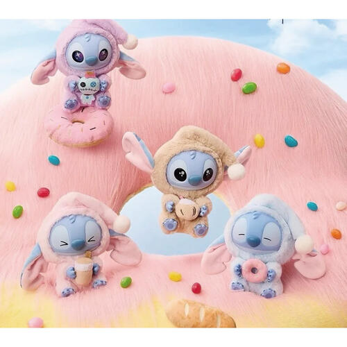 Miniso Disney Stitch 迪士尼史迪奇再困也要吃一口系列搪膠毛絨盲盒- 隨機發貨