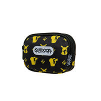 Pokemon 精靈寶可夢  聯名款潮黑皮卡丘雙拉鍊零錢包#黑色