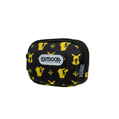 Pokemon 精靈寶可夢  聯名款潮黑皮卡丘雙拉鍊零錢包#黑色