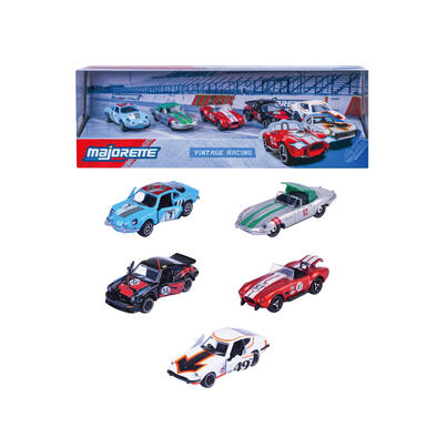 Majorette 美捷輪小汽車-復古跑車五入組